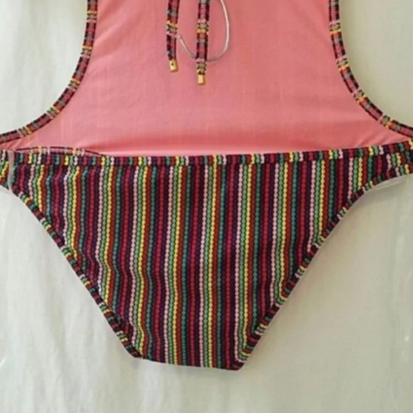 Striped ROXY Monokini Swimsuit NWT Size Large--sexy! - Picture 5 of 5